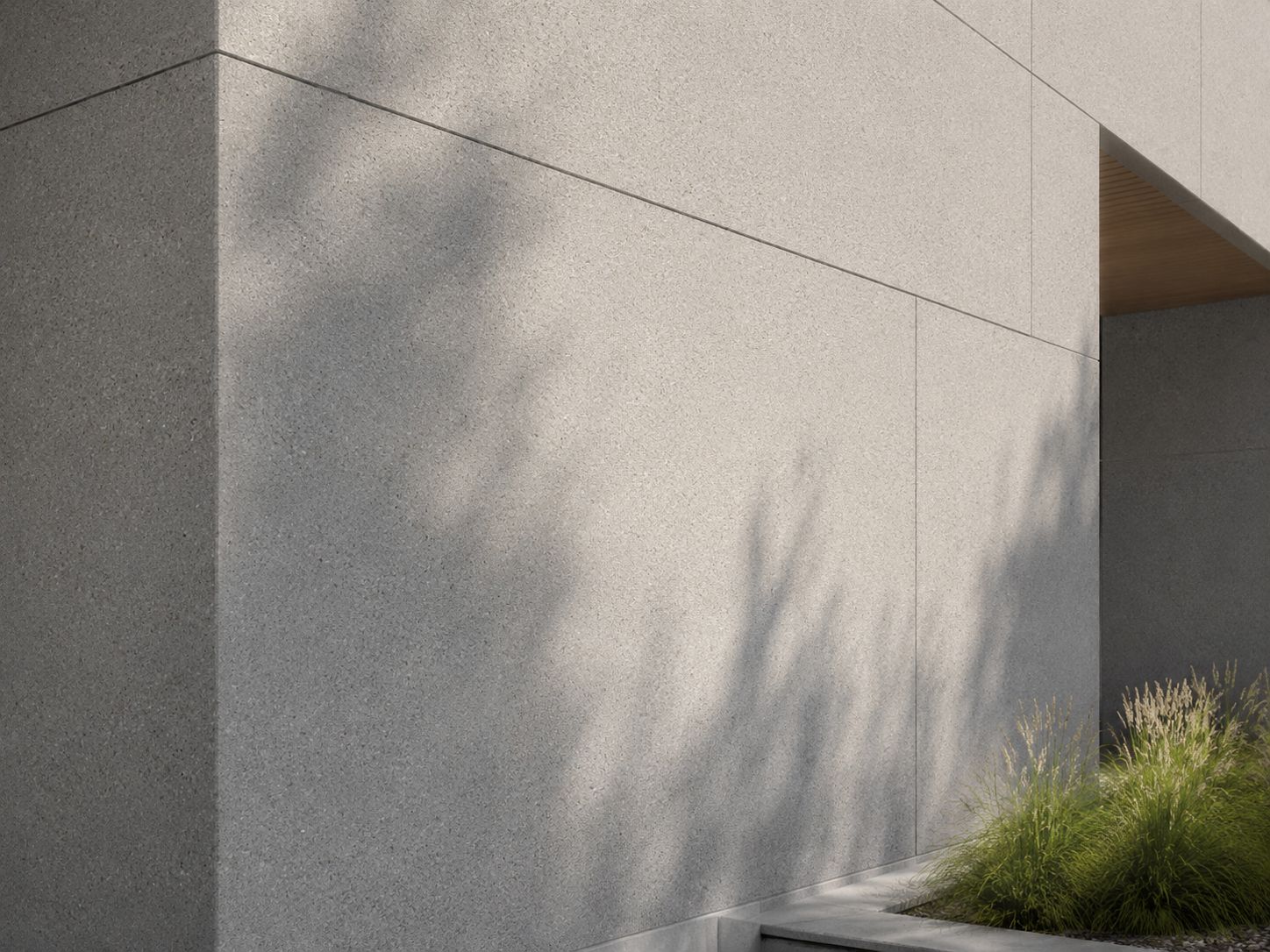 Smooth as-cast precast concrete finish on architectural wall panels