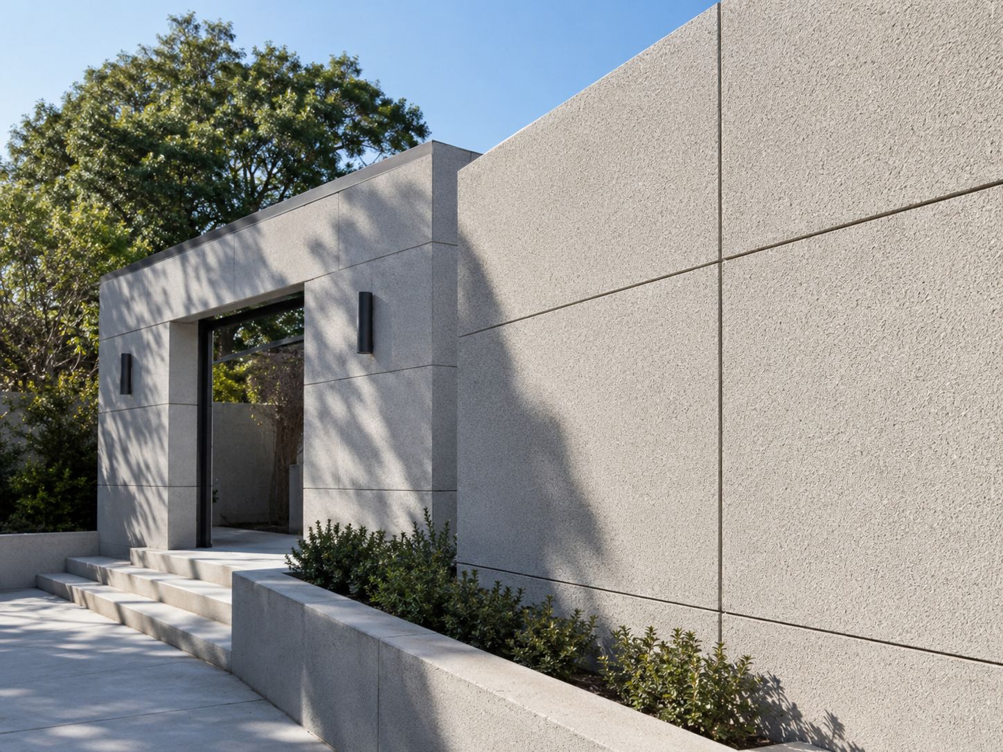 Precast concrete finishes on architectural precast panels